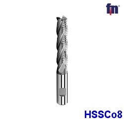 Fréza hrubovací 4břitá dl. HSSCo8 D7x30x80