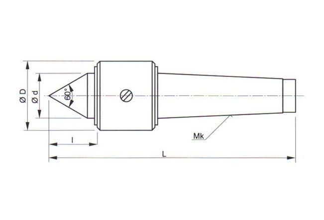 Upínací hrot otočný  60`  Mk6 BISON