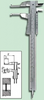 Posuvné měřítko na zápichy 10-150/0,05mm